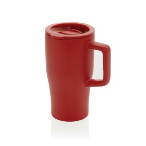 Ceramiczny kubek podrożny 490 ml P437.2204 /kolor: czerwony/
