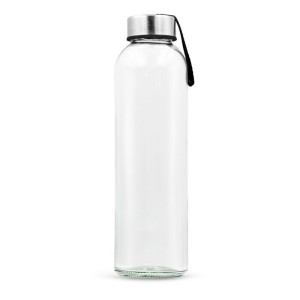 Szklana butelka 500 ml z kolorową wstążką | Viivi VA062-03 /kolor: czarny/