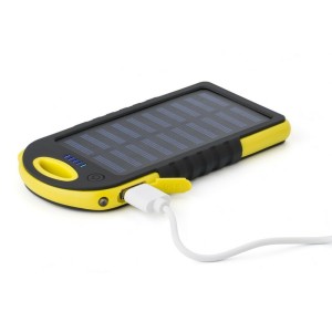 Power bank 4000 mAh z ładowarką słoneczną VA275-08 /kolor: żółty/