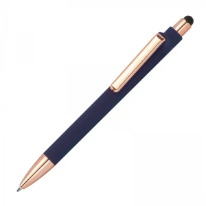 Długopis plastikowy soft touch LENA MCM1387344 /kolor: granatowy/