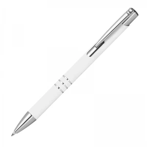 Długopis aluminiowy z recyklingu półżelowy soft touch CONSTANZE MCM1399106 /kolor: biały/