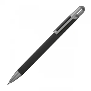 Długopis aluminiowy z recyklingu półżelowy KAROLINE MCM1444003 /kolor: czarny/