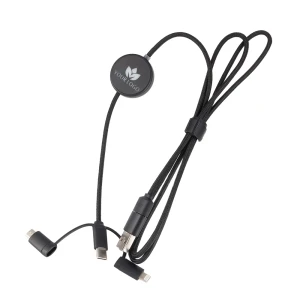 Kabel 4w1 z podświetlnym logo - LH-ZM02 MCMEG061003 /kolor: czarny/