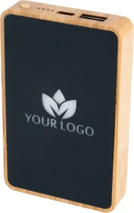 Power Bank 5000 mAh z podświetlanym logo MCMEG061713 /kolor: beżowy/