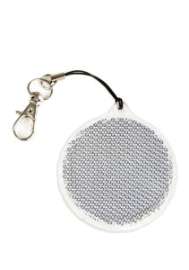 Zawieszka odblaskowa twarda - Kółko srebrne 095