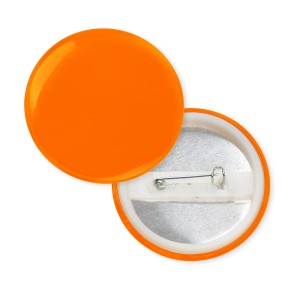 Button odblaskowy z bezpieczną agrafką - pomarańczowy - 007 153