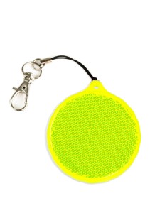 Zawieszka odblaskowa twarda - Kółko limonkowe 092