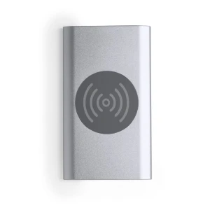 Bezprzewodowy power bank 4000 mAh, ładowarka bezprzewodowa 5W V0308-32 /kolor: srebrny/