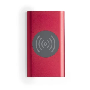 Bezprzewodowy power bank 4000 mAh, ładowarka bezprzewodowa 5W V0308-05 /kolor: czerwony/