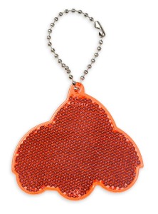 Zawieszka odblaskowa twarda premium z CE bez nadruku - Auto /czerwony/ 026