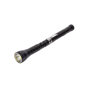 Teleskopowa latarka COB V9753-03 /kolor: czarny/