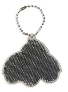 Zawieszka odblaskowa twarda premium z CE bez nadruku - Auto /czarny/ 022