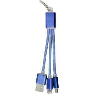 Brelok do kluczy, kabel do ładowania 3 w 1 V0345-04 /kolor: granatowy/