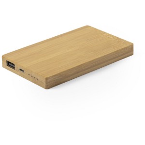 Bambusowy power bank 5000 mAh V0355-16 /kolor: brązowy/