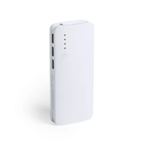 Power bank 10000 mAh, lampka LED V3856-02 /kolor: biały/
