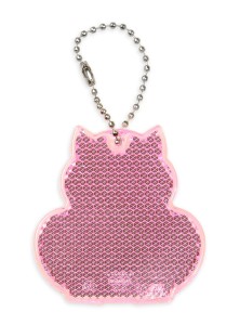 Zawieszka odblaskowa twarda premium z CE bez nadruku - Kot /różowy/ 041