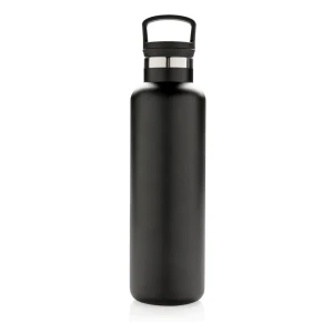 Szczelna butelka sportowa 600 ml, próżniowa P436.661 /kolor: czarny/