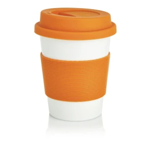 Ekologiczny kubek podróżny 350 ml P432.888 /kolor: pomarańczowy/