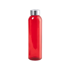 Szklana butelka sportowa 500 ml V0855-05 /kolor: czerwony/