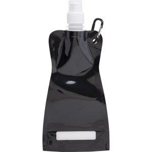Składana butelka 420 ml z karabińczykiem V6503-03 /kolor: czarny/