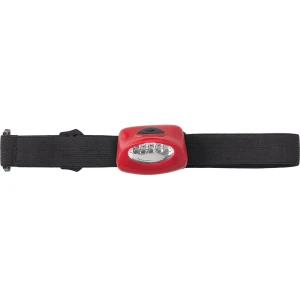 Latarka na głowę 5 LED V5528-05 /kolor: czerwony/