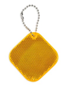 Zawieszka odblaskowa twarda premium z CE bez nadruku - Romb /pomarańczowy     / 059