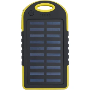 Power bank 4000 mAh, ładowarka słoneczna (kolor: żółty) V0126-08