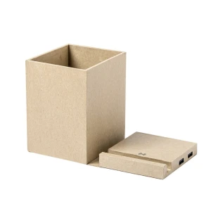 Składana ładowarka bezprzewodowa 5W z kartonu z recyklingu (kolor: neutralny) V0178-00