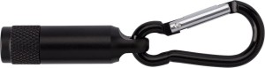 Mini latarka 1 LED z karabińczykiem (kolor: czarny) V7255-03
