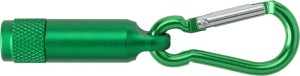Mini latarka 1 LED z karabińczykiem (kolor: zielony) V7255-06