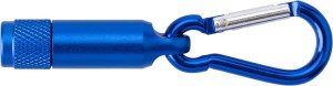 Mini latarka 1 LED z karabińczykiem (kolor: niebieski) V7255-11