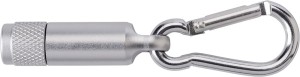 Mini latarka 1 LED z karabińczykiem (kolor: srebrny) V7255-32