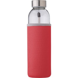 Szklana butelka sportowa 500 ml (kolor: czerwony) V0939-05