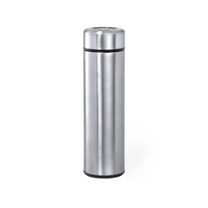 Termos 470 ml, posiada sitko zatrzymujące fusy (kolor: srebrny) V0969-32