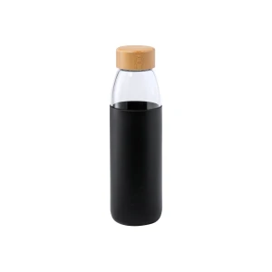 Szklana butelka sportowa 550 ml (kolor: czarny) V0981-03