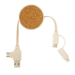 Zwijany kabel do ładowania (kolor: brązowy) P302.369