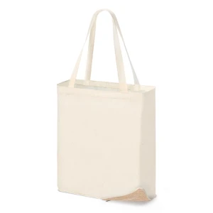 Torba bawełniana, składana, elementy z juty (kolor: neutralny) V6813-00