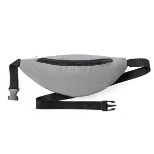 Nieprzemakalna saszetka zapinana w pasie, połyskliwy materiał V8376-15 /kolor: grafitowy/