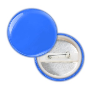 Button odblaskowy z bezpieczną agrafką - niebieski - 033 156