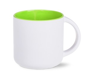 Kubek  350 ml Modern M/098 (biały mat - zielony)
