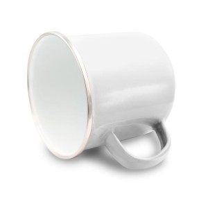 Emaliowany kubek 360 ml V0800-02 /kolor: biały/