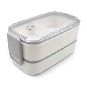 Pudełka śniadaniowe 2 szt., 2x700 ml, sztućce V7246-02 /kolor: biały/
