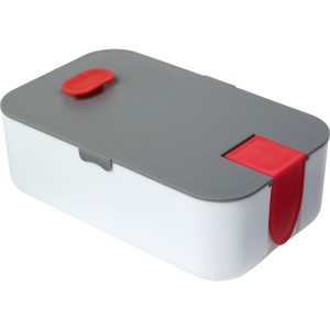 Pudełko śniadaniowe 850 ml, stojak na telefon V7980-05 /kolor: czerwony/