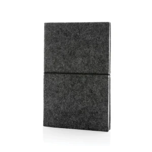 Notatnik A5, filc z recyklingu P774.471 /kolor: czarny/