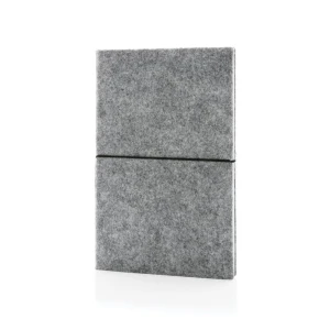 Notatnik A5, filc z recyklingu P774.472 /kolor: szary/