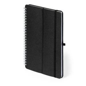 Notatnik RPET ok. A5, stojak na telefon, stojak na tablet V0594-03 /kolor: czarny/
