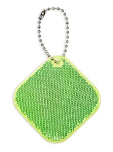 Zawieszka odblaskowa twarda premium z CE bez nadruku - Romb /zielony/ 063