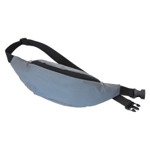 Saszetka zapinana w pasie, połyskliwa V9976-32 /kolor: srebrny/