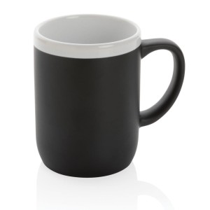 Kubek ceramiczny 300 ml P434.091 /kolor: czarny, biały/