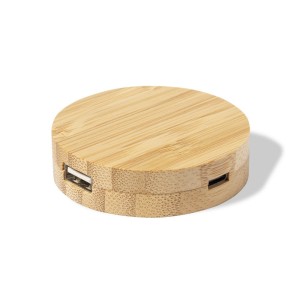 Bambusowy hub USB i USB typu C V1142-00 /kolor: neutralny/